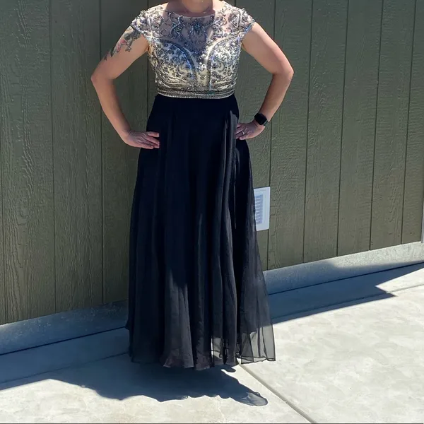 Womens Let’s Dress size Medium Black - Image 2