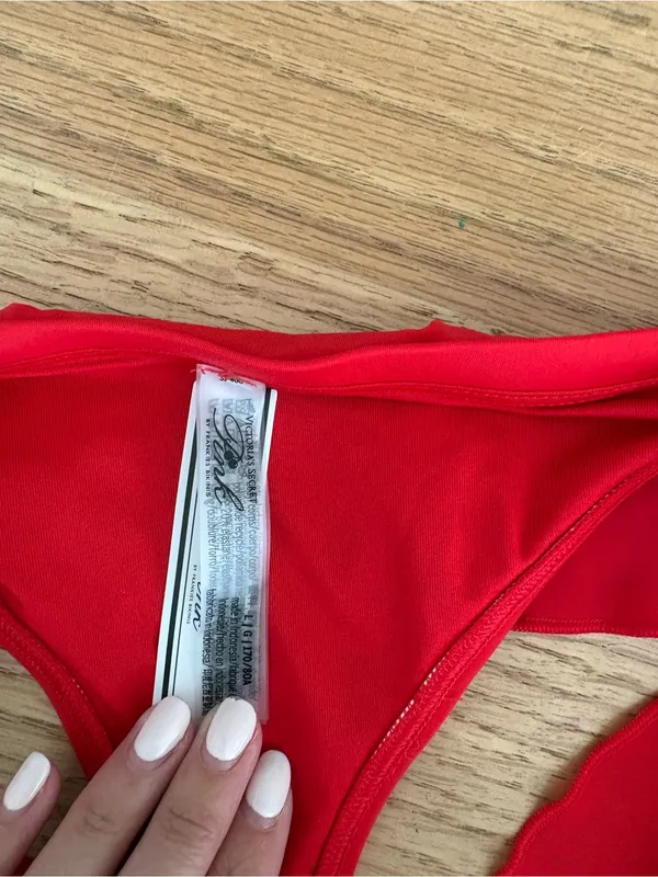 Frankie's Bikinis Red Ruffled Bikini Set - Two Piece Swimwear - Image 2