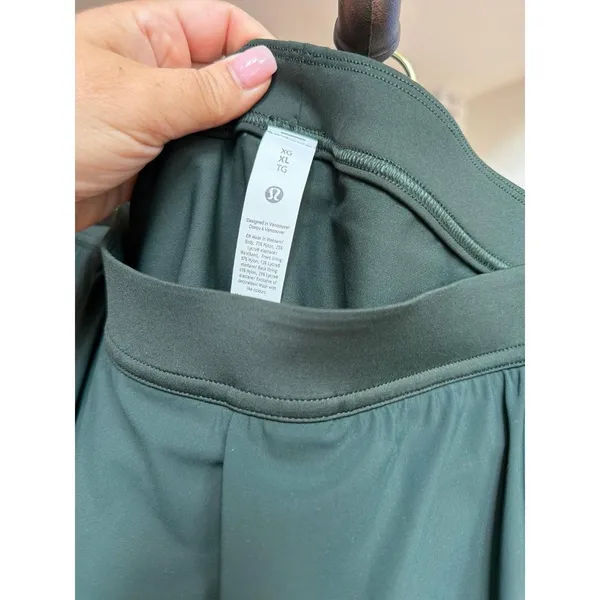 Lululemon angled pleat High-Rise Tennis Skirt green XL nwt - Image 3