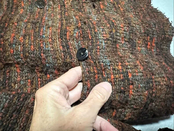 The Territory Ahead Brown Chunky Knit Button Up Jacket Sweater Cardigan Pockets - Image 4