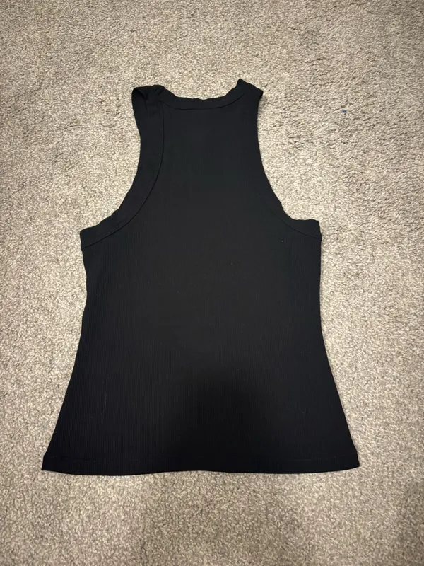 SKIMS Black Ribbed High-Neck Tank - Image 2