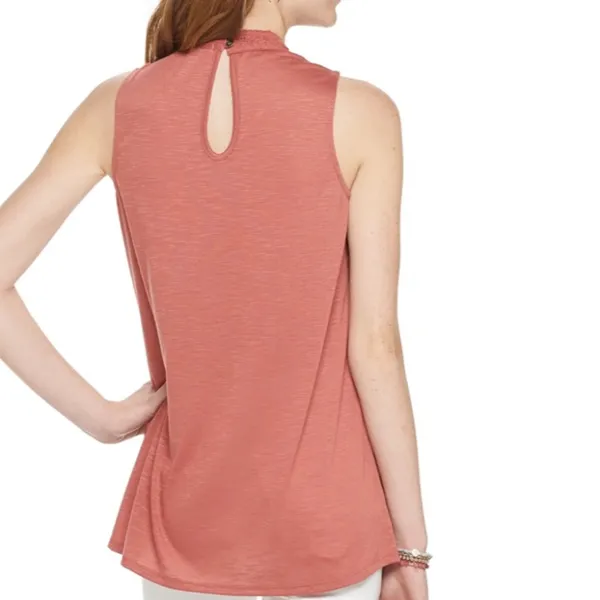 Rewind Juniors lace front tank top blouse clay large excellent dressy - Image 14