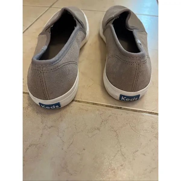 Keds Taupe Double Decker Perforated Suede Slip On Sneaker Women's Size 8 - Image 5