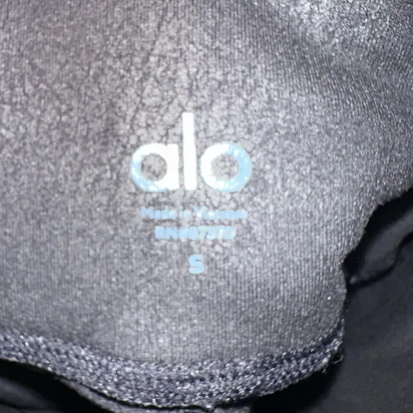 ALO Yoga Moto Leggings High Waist‎ Black Moto Panel Detail Athleisure Small - Image 9