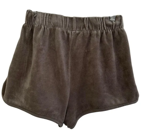 Fear of God Essentials Women's Velour Beach Short Oak Size Small - Image 2