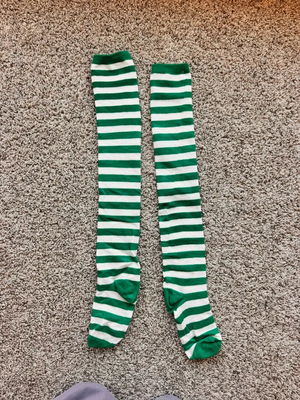 Amazon Green Striped Socks - Image 2