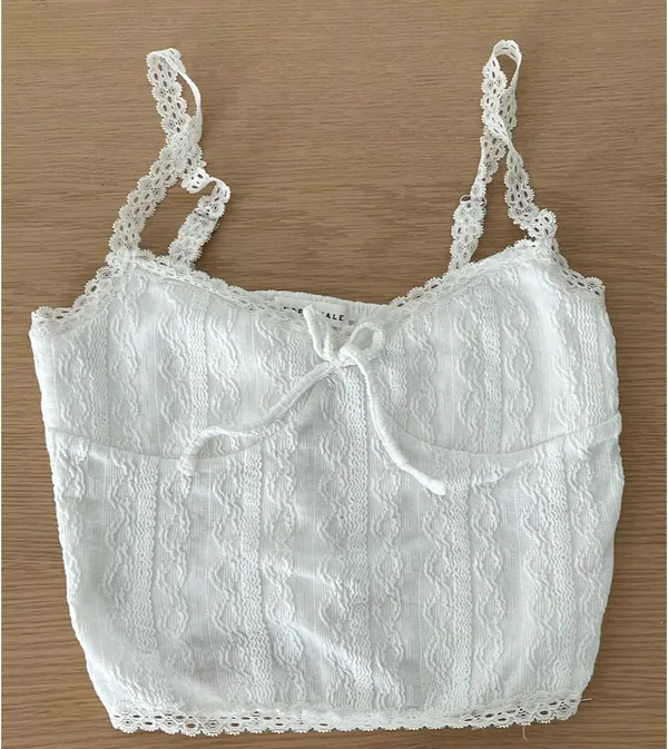 Aeropostale Top Tank Cropped White - Image 3