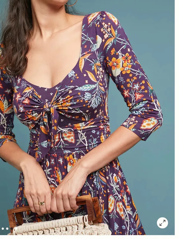 Anthropologie Maeve NEW Beloved Purple Floral Dress - Image 2