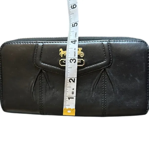 Coach Madison Leather Accordion Wallet in Black - Image 7