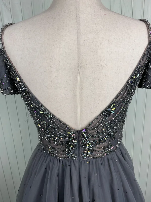 Sherri Hill 51450 Dress Off Shoulder Beaded Bodice Tulle Skirt Ball Gown Size 6 - Image 12