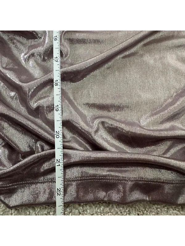 Maeve Mock Neck Sleeveless Ruched Shine Tank Top Anthropologie NWT XL Mauve - Image 9