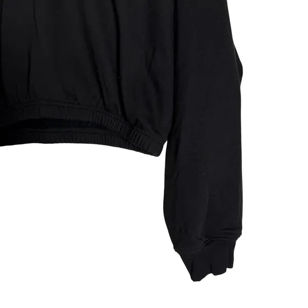 Alo Yoga Devotion Black Cropped Long Sleeve Crewneck Sweatshirt Small - Image 4