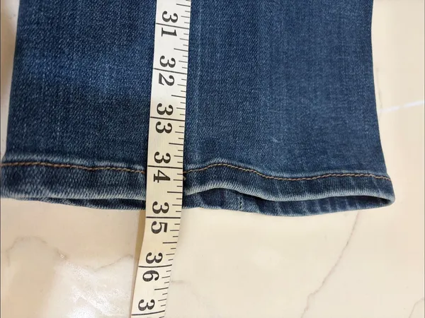 vervet denim mid rise relaxed long bootcut jeans revere dark wash T6136 - Image 7