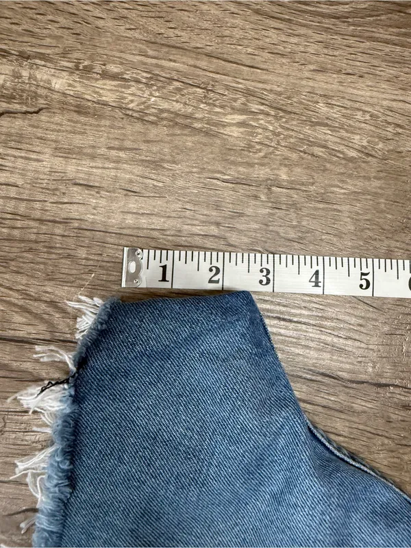 Veronica Bread‎ blue denim cute off shorts size 27 - Image 4