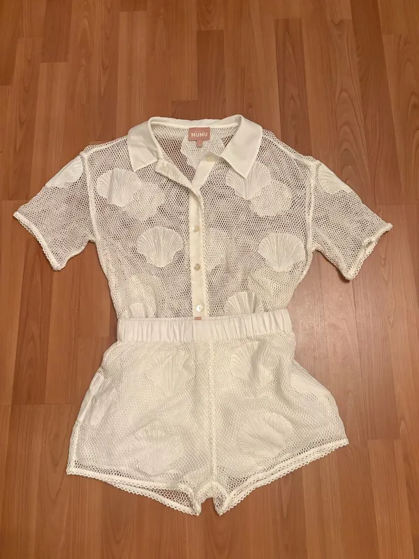 Show Me Your Mumu White Mesh Seashell Set Size XS/S - Image 6