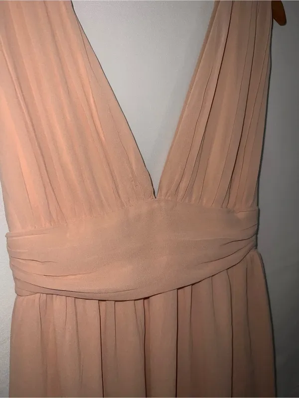 Lulus Heavenly Hues Blush Pink Plunging Maxi Dress - Size Small - Image 5