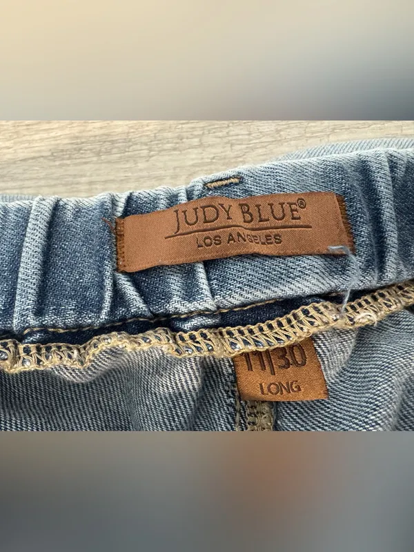 Judy Blue Featherweight Baggy Jeans High Elastic Waist Hemp Blend Wide Leg 11 - Image 10
