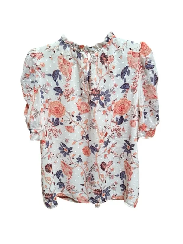 Rachel Zoe Floral Puff Sleeve Blouse - Image 2
