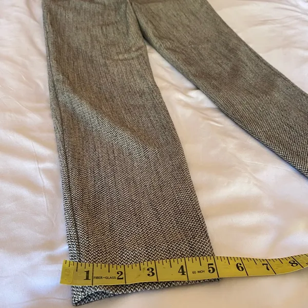 H&M Stylish Gray Herringbone Pants size 2 - Image 6