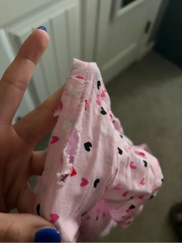 Lovspun Pink Heart Print Cotton Pajama Shorts - Image 2