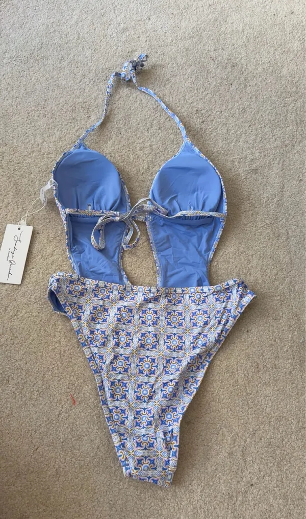 Sunday Brunch One Piece Bathing Suit Blue Size L - Image 4
