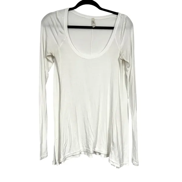 Free People Long Sleeve Thermal Tunic Shirt Womens M Boho Fall Classic Layering - Image 2