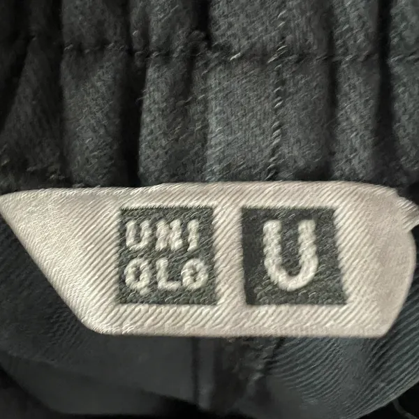 Uniqlo Wide Leg‎ Twill Pants Women's Minimalist Quiet Luxury Black XS - Image 4