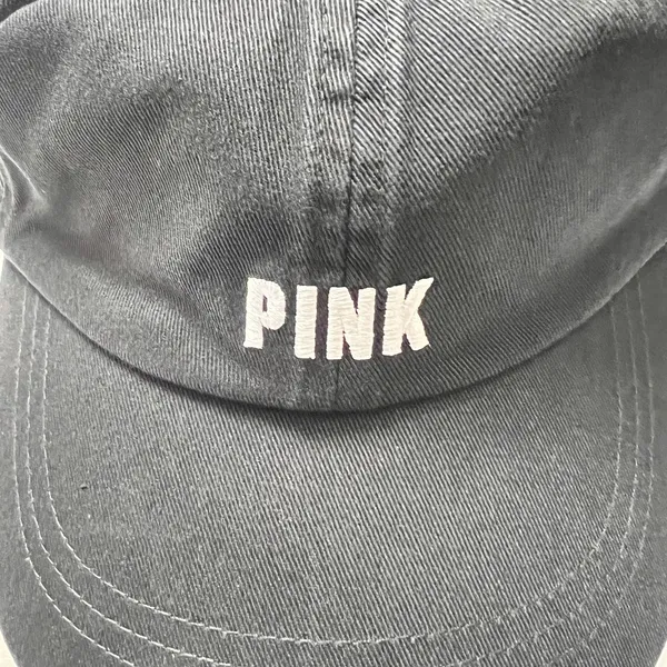 PINK Women’s Black Baseball Logo Hat NWT - Image 4