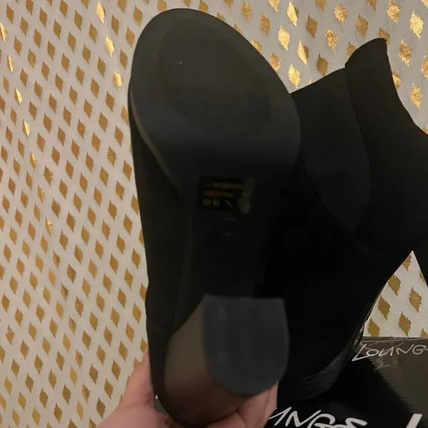 Platform heel boots black size 8.5 Black - Image 4