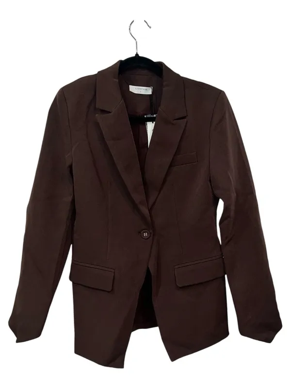 Commense Belted Cinched Waist Blazer Dark Brown Size Small NWT Tailored Jacket - Image 2