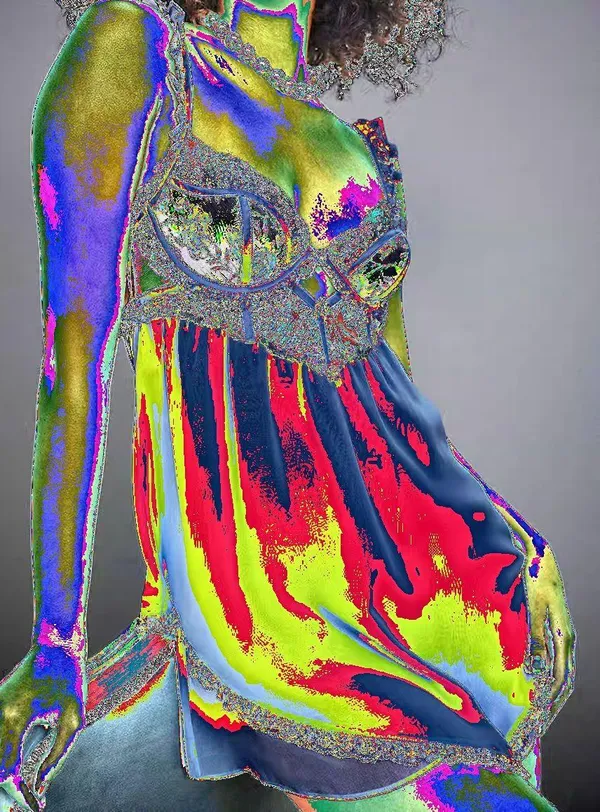NWT For Love and Lemons Sorbet Rose Baby Blue Babydoll dress. Size Medium - Image 8