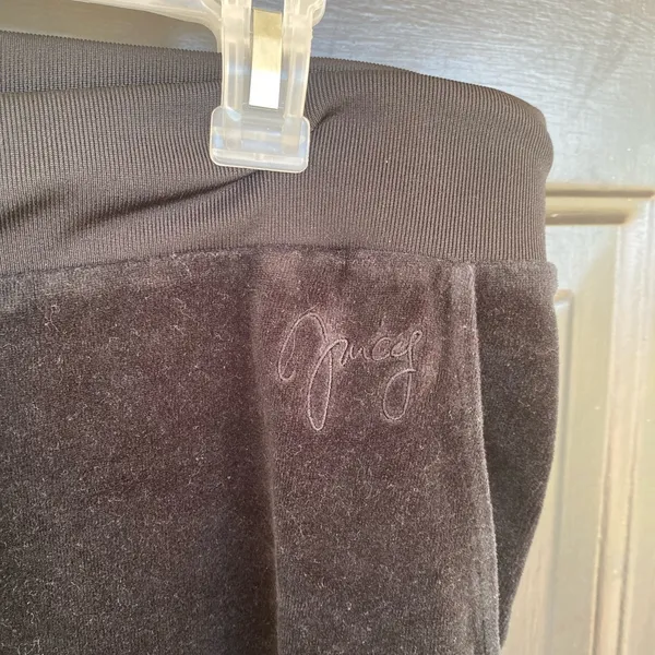 Juicy Couture Black Plush Athletic Pants - Image 3