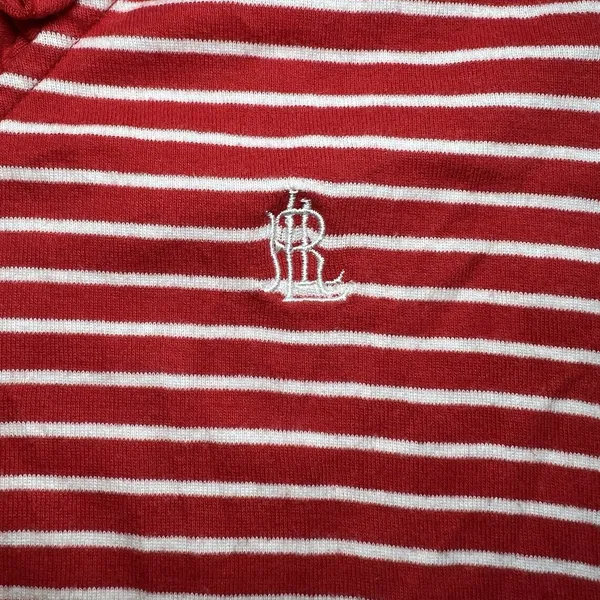 Lauren Ralph Lauren Women’s Striped Henley T-Shirt Cotton Knit V-Neck M - Image 4