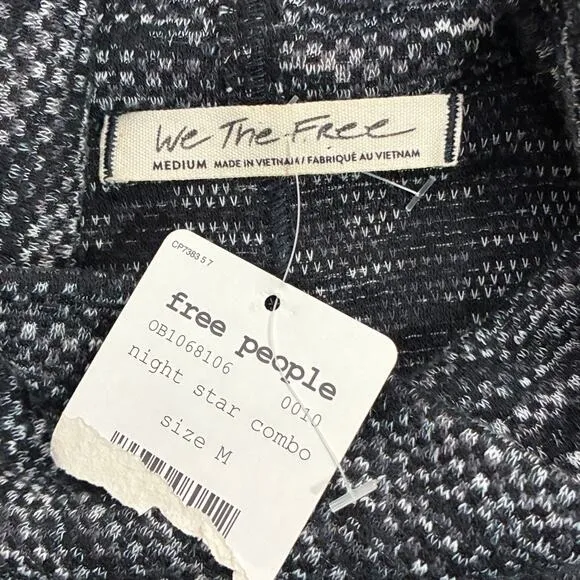 NWT Free People We The Free Night Star Marled Turtleneck Sweater Grey Size M - Image 8