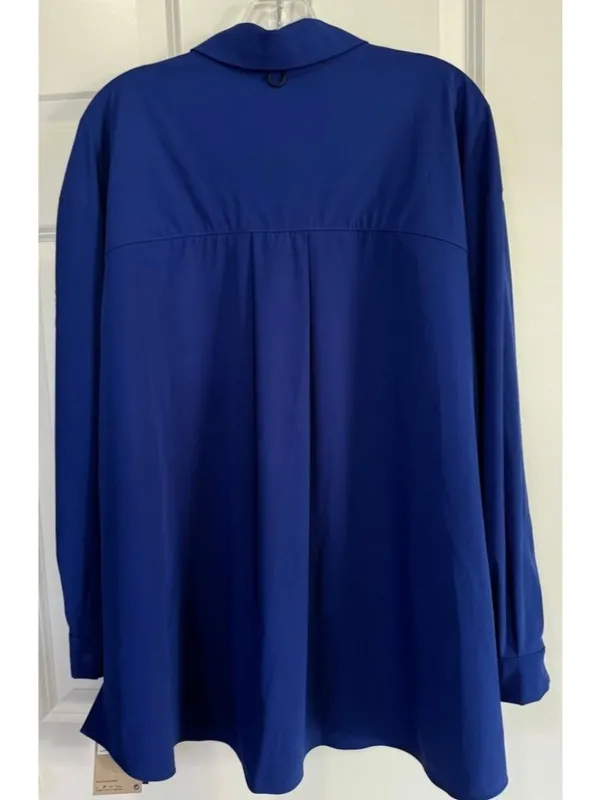 Nike 24.7 Perfect Stretch Oversized Long Sleeved Top Royal Blue Women's Medium M - Image 4