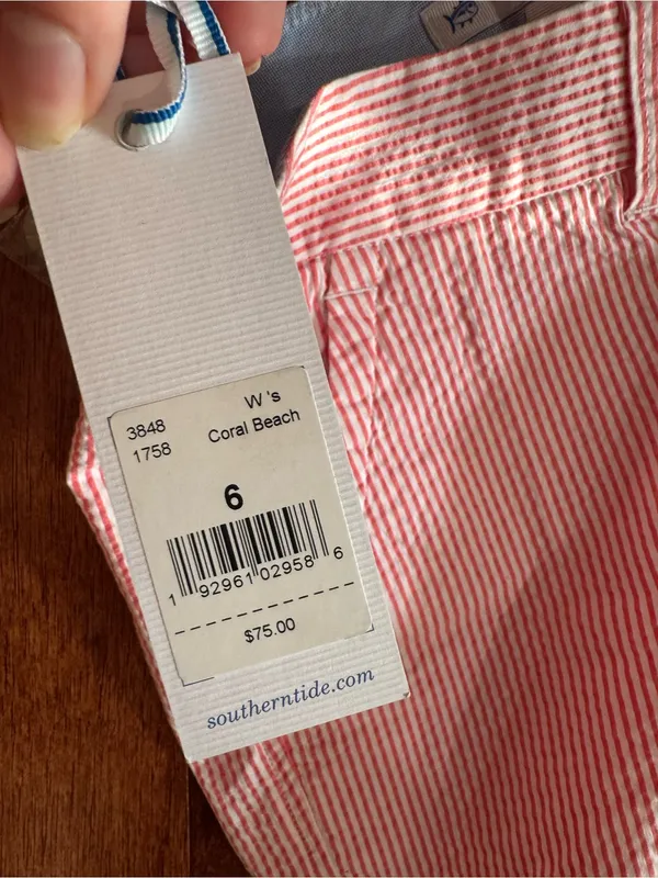 Southern Tide Seersucker Women’s Bermuda Shorts NWT Size 6 M - Image 5