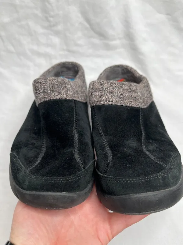 Dansko Eartha Black Suede Slip-On Shoes Size 39 sweater trim - Image 7