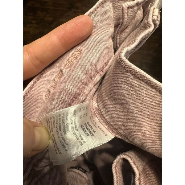 American Eagle Y2K skater destroyed 14 pink wide leg normcore jeans - Image 2