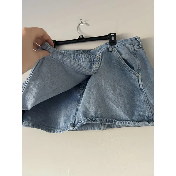 We The Free Wynne Denim Skirt Size 32 Boho Contemporary Edgy Cute Retro Vibes - Image 5