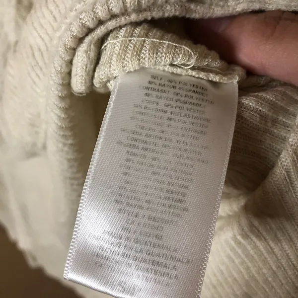 Anthropologie Eri +‎ Ali Waffle Thermal Sweater Cream Ivory Size Small - Image 7