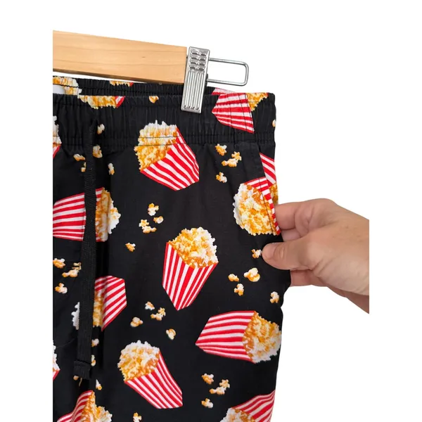 Old Navy Popcorn Print Pajama Pants Women's Medium Black Lounge Sleep Pants - Image 2