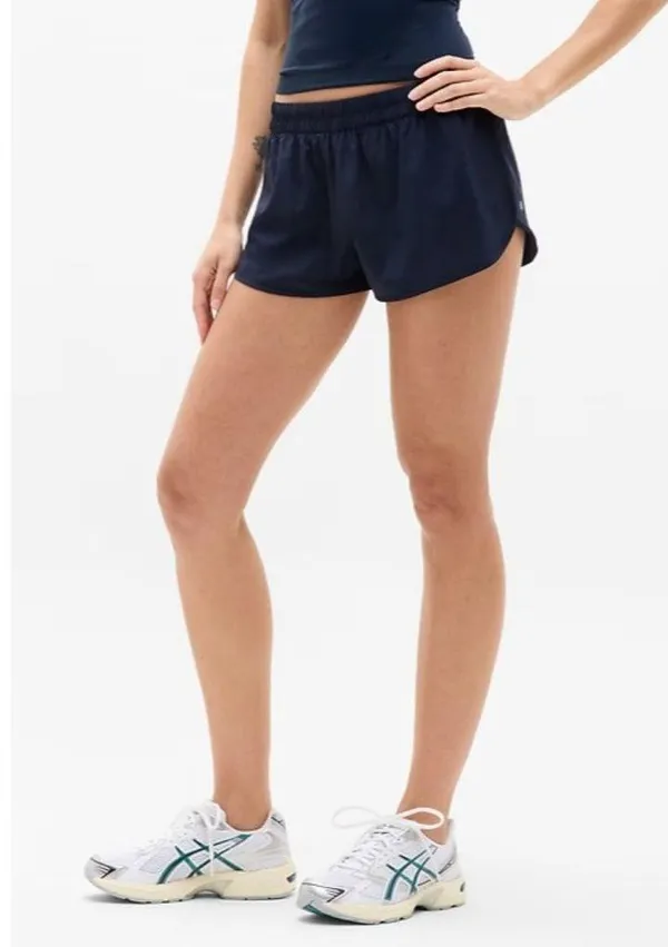 New Athleta L Speedwork Mid Rise 2 1/2" Run Short Navy Large - Image 4
