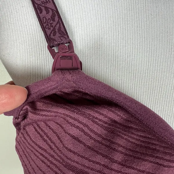Kindred Bravely Nursing Bra Womens Large Purple Wireless Lined Back Closure L‎ - Image 8