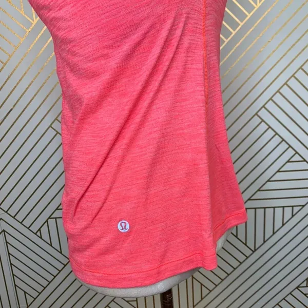Lululemon Run For Gold Tank Heather Electric Coral‎ - Image 5