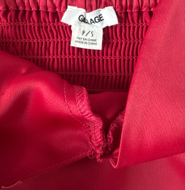 Garage Crop Fancy Tank Red - Image 2