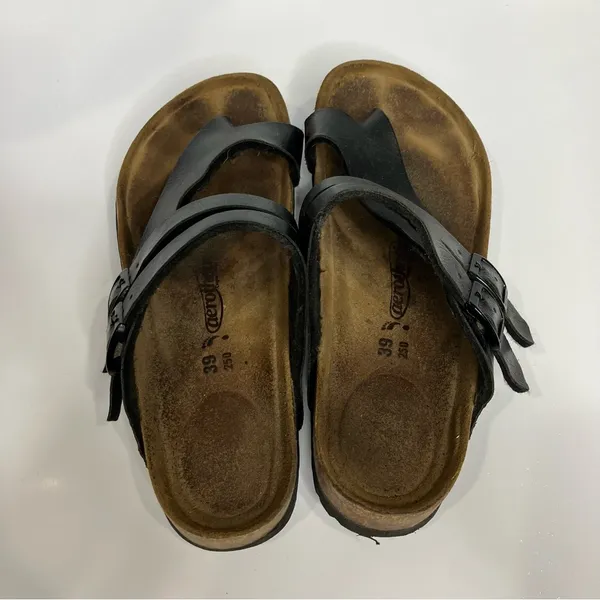 Aerothotics cork Footbed‎ sandals black brown women’s size 39 - Image 6