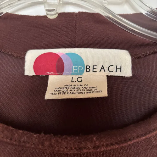 Women’s Free People Beach Dare to Dance Mini Dress in Brown Sz LG - Image 4