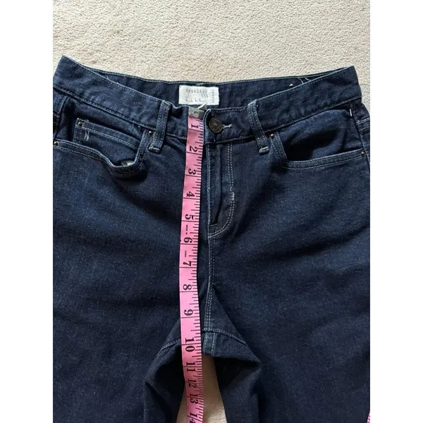 ARTELIER Nicole Miller Sullivan Dark Wash Wide Leg Crop‎ Raw Hem Denim Jeans 26 - Image 9