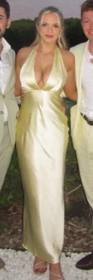 Billy J boutique Yellow satin maxi dress - Image 5