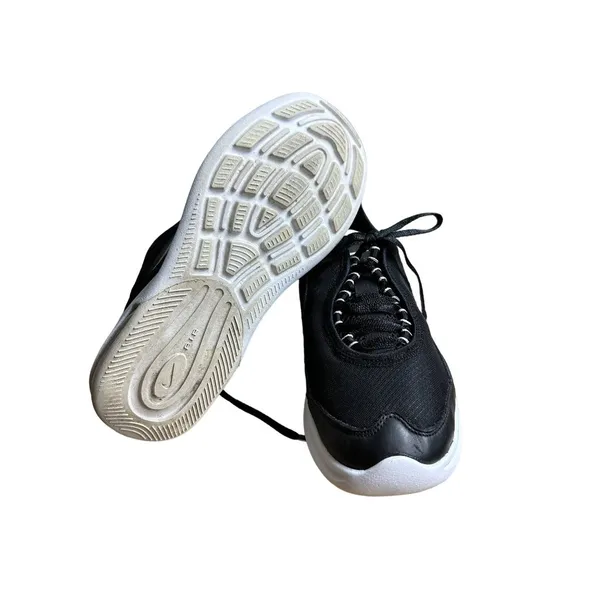 Nike Size 7 Womens Air Max Lace Up Running Shoes Black/White - Image 7